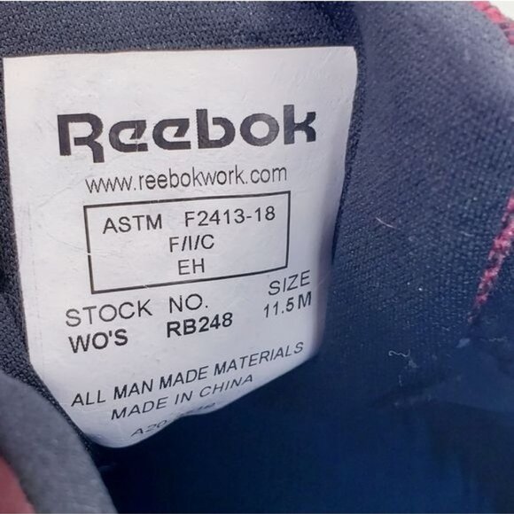 Reebok Composite Toe Work ULTK Athletic Shoes Women's Size 11.5 Red & Black - Picture 12 of 13